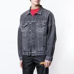 Джинсовая куртка мужская черный Palm Angels - фото 3