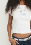 Футболка PULL&BEAR SWAN GRAPHIC, White - фото 4
