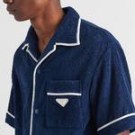 Рубашка мужская темно-синяя Prada, темно-синий - фото 4