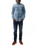 Мужская джинсовая рубашка Sheldon с длинным рукавом Buffalo David Bitton, синий - фото 4