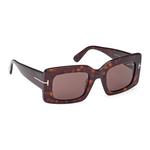 TOM FORD Солнечные очки прямоугольной формы Brigitta, Brown - фото 4