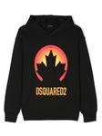 Dsquared2 худи с графичным принтом, черный - фото