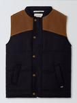 Вел Gilet из шерсти Halcombe Peregrine, Navy - фото 4