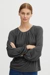 Блуза Oxmo Langarm, черный - фото