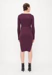 Платье Vero Moda Tall VMSABA V NECK BELT DRESS, Winetasting/Bordeaux - фото 3