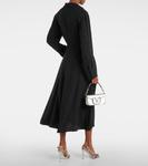 Шелковое платье миди с монограммой Valentino, Nero - фото 3