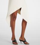 Асимметричное платье миди Ferragamo, Mascarpone - фото 5