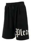 Шорты с кулиской и логотипом Pleasures, черный - фото 2