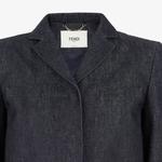 FENDI Джинсовая куртка женская синяя, Blue - фото 7