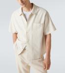 Полосатая рубашка для боулинга Frame, White Sand - фото 5