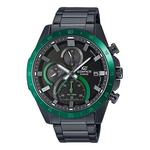 Часы CASIO Waterproof EDIFICE Mens BlackGreen Analog, зеленый - фото