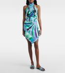 Мини-юбка из шелка с принтом Iride Pucci, Verde/Lilla - фото 2