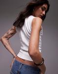 Тонкая майка Topshop белого цвета - фото 4