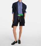 Атласные шорты Miu Miu, Nero+Erba - фото 2