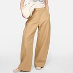 Хлопковые брюки палаццо Acne Studios, темный хаки - фото 4