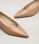 Кожаные туфли-лодочки Kittenpump Max Mara, Cammello - фото 5