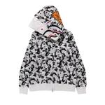 Худи BAPE ABC Camo Double Shark Full Zip 'Grey', серый - фото 4