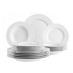 Тарелка обеденная Mäser Arlona 18-teilig, фарфор - белый - фото