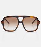 Тонкие авиаторские очки Loewe - фото