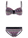 Комплект бикини LASCANA, цвет schwarz/bunt - фото