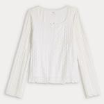 Длинный топ с кружевом для девочек 6-20 лет в размерах regular и plus So, Modern White - фото 5