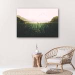 Фрески Feeby Gras Vögel Berg Grün, зеленый - фото 2