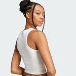 Спортивный топ Adidas Essentials Ribbed Tank Top, белый - фото 5