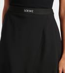 Асимметричная шерстяная юбка миди Loewe, черный - фото 4