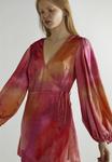Платье Glamorous WRAP, Orange Pink Tie Dye/Orange - фото 4