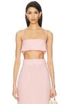 X revolve структурированный бандо топ кроп-топ Matthew Bruch, pink linen - фото