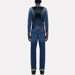 Джимовая рубашка навыпуск Alexander McQueen, синяя - фото 3