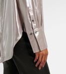 Стандартная рубашка из серебряной парчи FRAME - фото 5