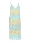 Пляжное платье IZIA, Aqua/Light yellow - фото