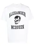 Футболка с логотипом Alexander McQueen, белый - фото