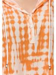 Блузка с капюшоном в стиле батик оранжевого цвета PM SELECTED - фото 2