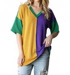 Бурбон Стрит ребристый топ в мультиколоре HEIMISH USA - фото