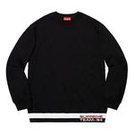 Свитер rib stripe crewneck 'black white' Supreme, черный - фото