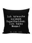 Подушка Mr & Mrs Panda 40x40 Ich brauche keinen Superhelden, черный - фото