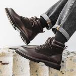 WEISHIBANGWEI Мужские ботинки Martin черные, цвет Black - фото 5