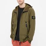 Куртка soft shell-r hooded jacket 'olive green' Stone Island, зеленый - фото 3