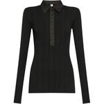 Вязаный поло топ TOTEME, черный - фото