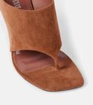 Лорена 100 сандалии-шлепанцы из замши Paris Texas, Cognac - фото 5