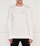 Свитер мужской Tommy Jeans облегающий хлопковый, экрю - фото
