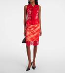 Топ с кружевом и шелковым воротником-галстуком Jacques Wei - фото 2