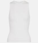 Хлопковая майка в рубчик WARDROBE.NYC, белый - фото