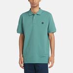 Футболка поло мужская бирюзовая Timberland, сине-зеленая - фото 6