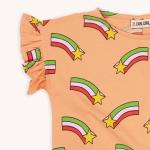 Персиковая рубашка с оборками для девочки CarlijnQ, персик - фото 2