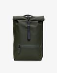 Рюкзак с роллтопом Rains, зеленый - фото