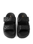Prada дутые шлепанцы на платформе, черный - фото 4