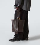 Кожаная сумка-ведро Pebble Large Loewe, Oxblood - фото 3